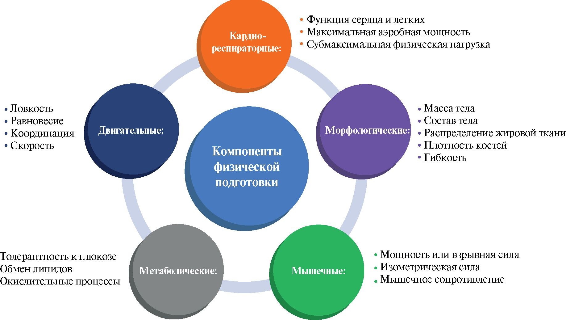 Компоненты физической подготовки.